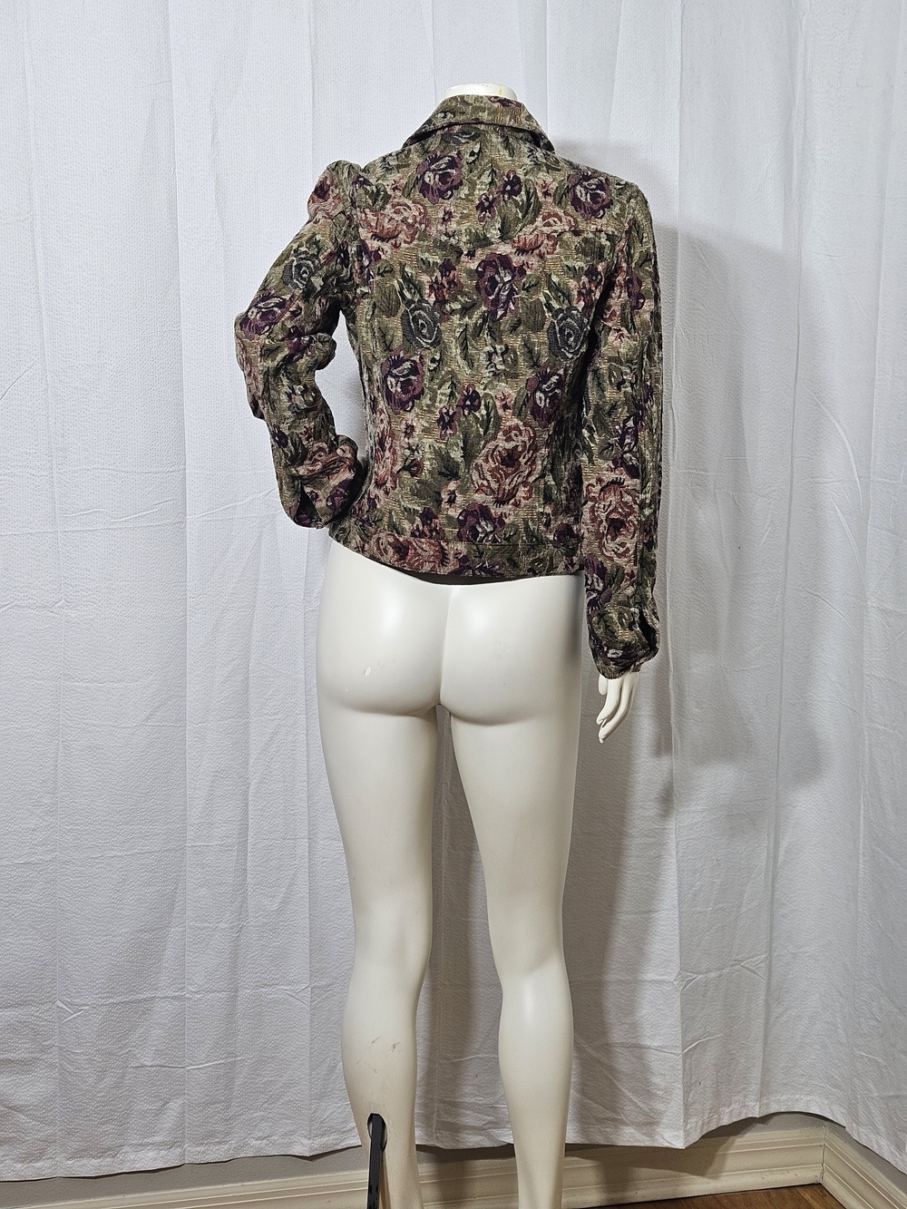 Caribbean Joe Floral Tapestry Jacket Small Cottagecore Boho Like New - Picture 5 of 10
